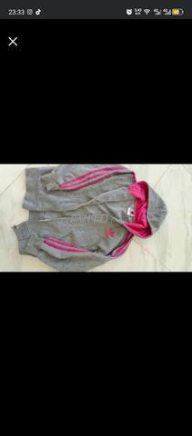 كيطمة للبنات Adidas أصلية رمادية وردية - 2