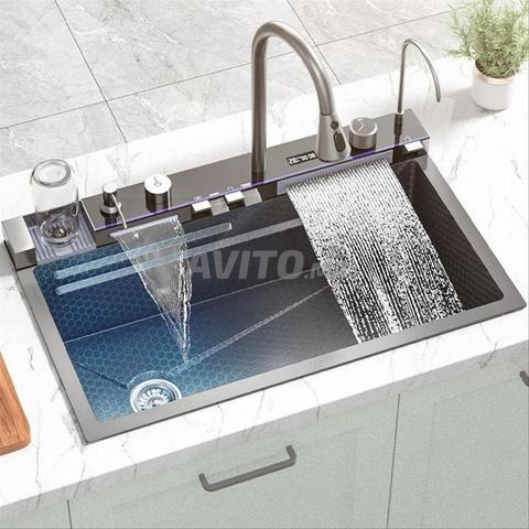 حوض مطبخ متعدد الوظائف باللون الرمادي من Inox304 مقاس 100*45CM