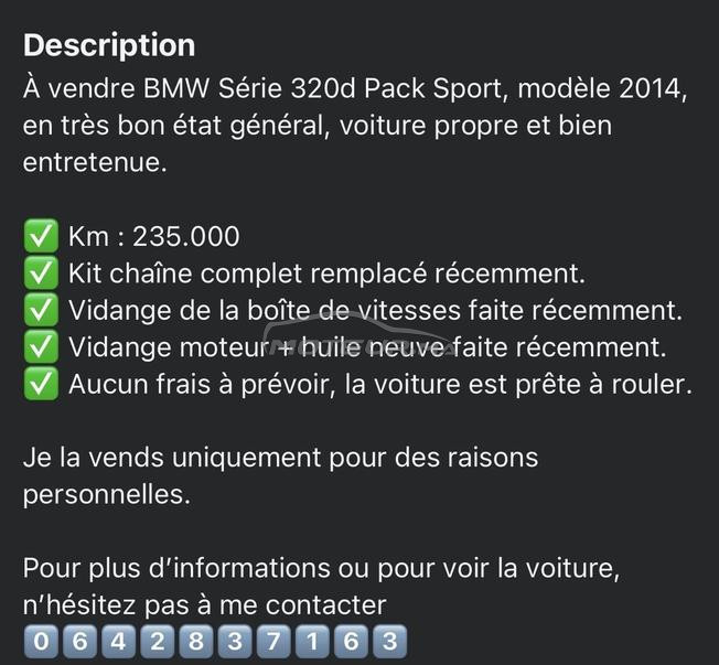 BMW Série 3 320d pack sport