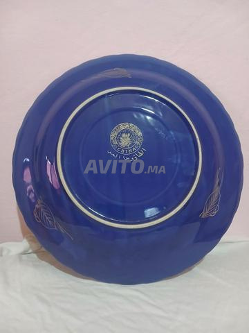 Plat paon chinois bleu royal - 2