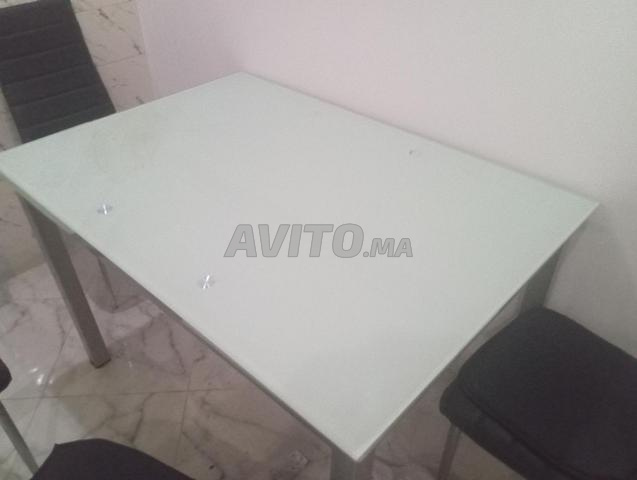 Grande table à manger en verre trempé - 2