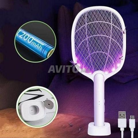 Raquette électrique anti-mouches et moustiques 2x1 - Haute qualité - 2