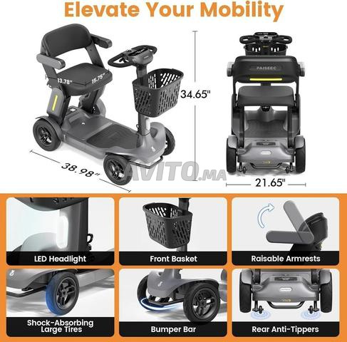 Trotinette Électrique Pliante à 4 Roues Fauteuil Roulant Électrique - 2