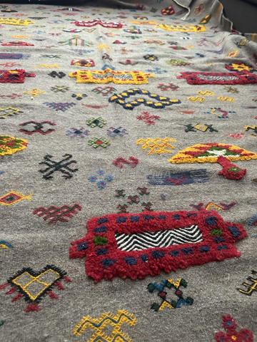 Tapis artisanal berbère - Motifs colorés - 2