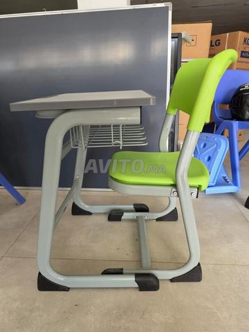 Table-banc scolaire avec chaise intégrée - 2