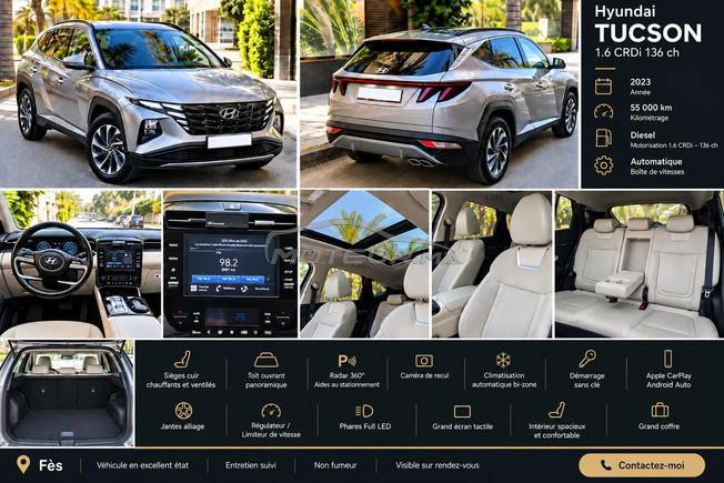 Hyundai Tucson  – Automatique – 55 000 km 