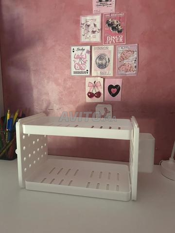 Organiseur de bureau, étagère en plastique empilable - 2