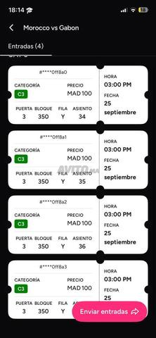 Billet match Maroc Gabon - 2