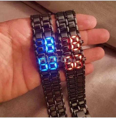 ساعة ساموراي رقمية سوداء فاخرة بشاشة LED - 2