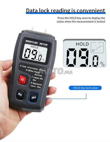 مقياس الرطوبة لاختبار رطوبة الخشب بشاشة LCD - 2