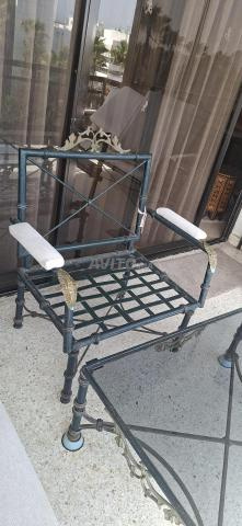 Salon en fer forgé avec table basse pour terrasse - 2