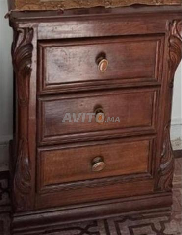 Commode. miroir. 2 chevets - 2