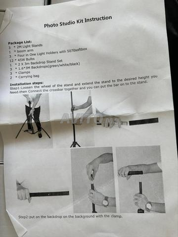 Kit Studio Éclairage Andoer & 3 arrière-plans - 2