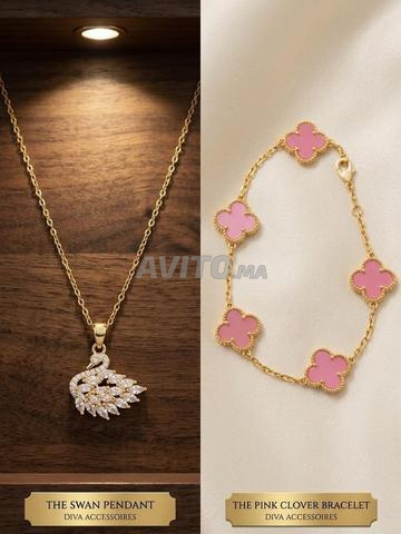 Bracelet Trèfle & Pendentif Cygne - 2