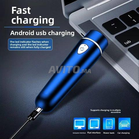 أداة حلاقة رجالية محمولة وشحن USB. - 2