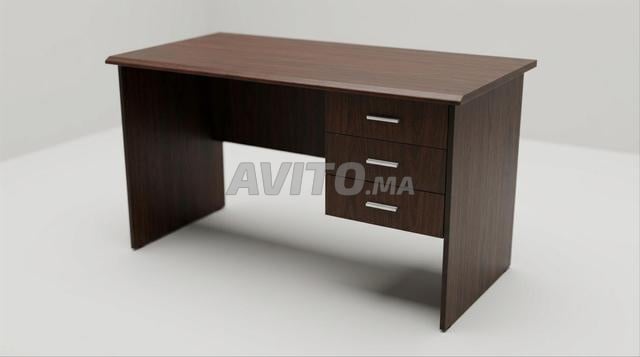 Bureau de Travail Robuste Chêne Foncé - 2