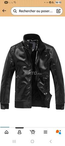 Veste en cuir moto tendance Amazon taille XL noire