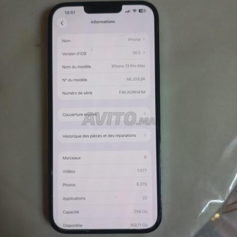 iPhone 13 Pro Max 256 Go 75% d'état