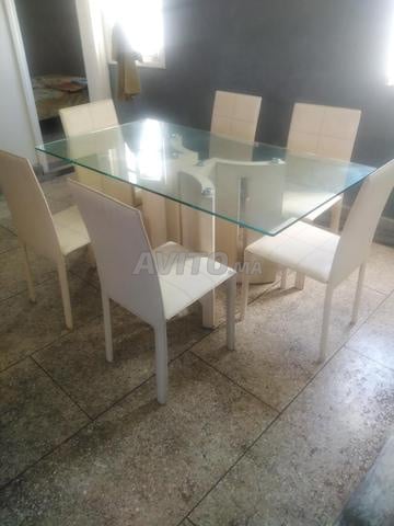 طاولة طعام أو اجتماع و 6 كراسي - 2