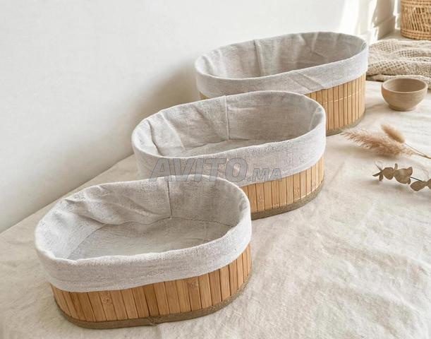 طقم 3 سلال بامبو - 2