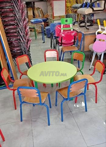 Mobilier scolaire table et chaise/casier - 2