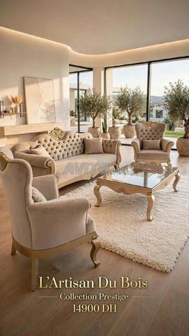 Salon canapé fauteuil avec Table - 2