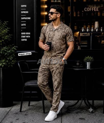 Ensemble homme top crêpe d'été - 2