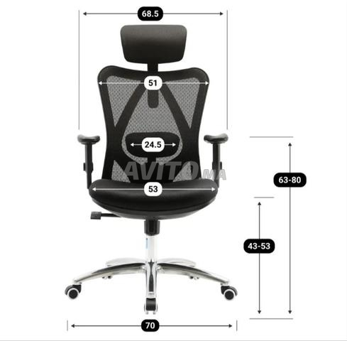 Chaise Bureau Ergonomique à Dossier en Maille - 2