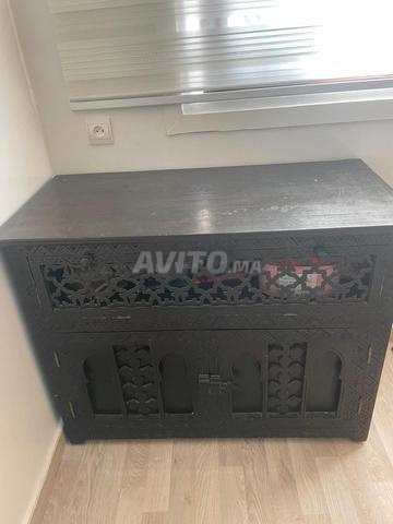 Superbe coffre marocain traditionnel en bois sculpté - 2