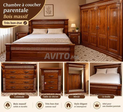 Chambre à coucher parentale en bois massif