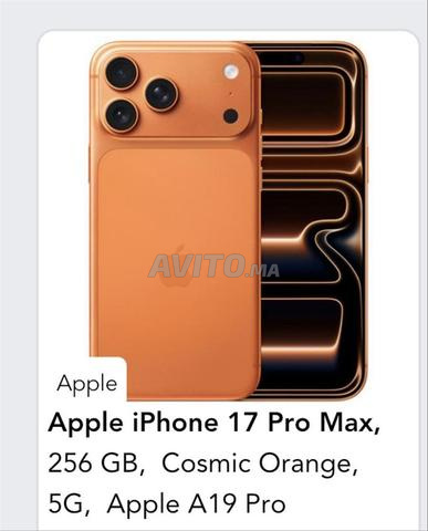 iPhone 17 pro max orange avec box E-sim