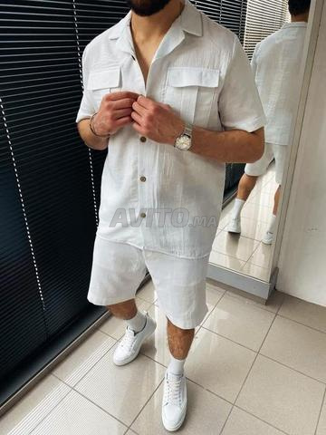 Ensemble Homme 2 Pièces Chemise et Short Tendance - 2