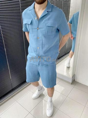 Ensemble Homme 2 Pièces Chemise et Short Tendance