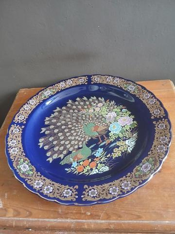 Magnifique grand plat décoratif en porcelaine - 2