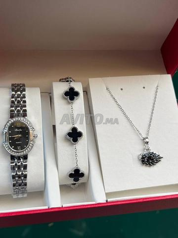 Ensemble élégant de montre et d'accessoires pour femmes : montre, bracelet et collier - 2