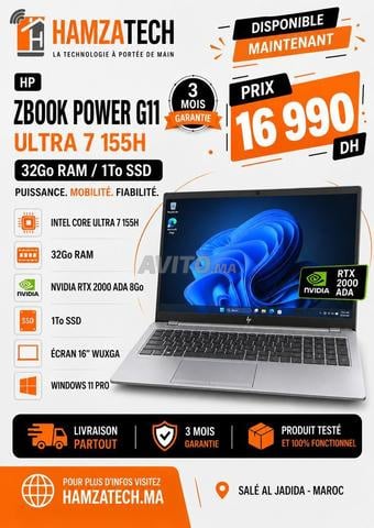 HP ZBook Power G11 Ultra 7 32Go 1To RTX 2000 Ada