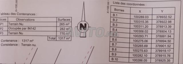 Terrain nu à vendre dans le quartier Tarast à Inzegan. - 2