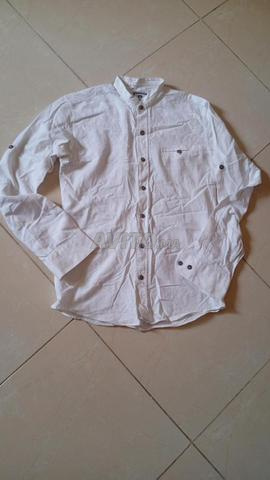 Chemise Homme Col Mao Blanche - Taille S/M - 2