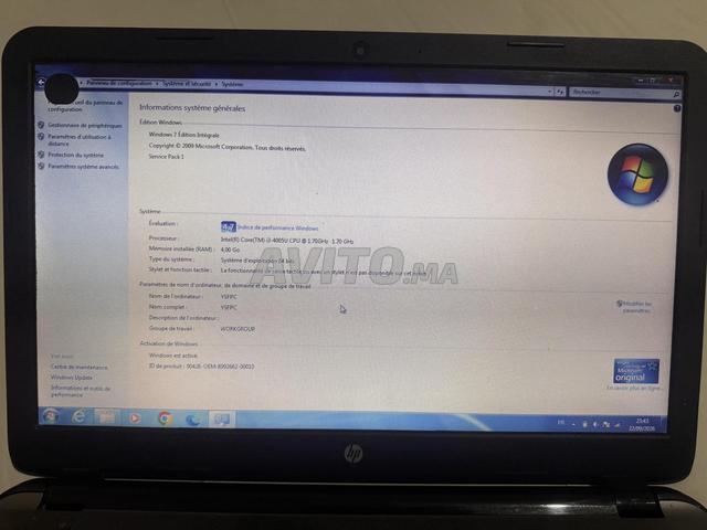 PC Portable HP – i3 – 4Go RAM – HDD 256Go - 2