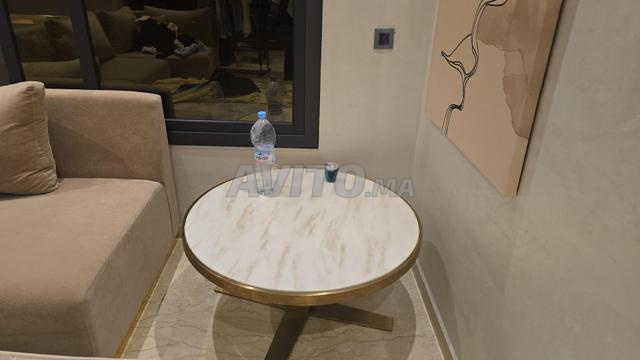 Salon en L de 3 pièces et table de 2 pièces