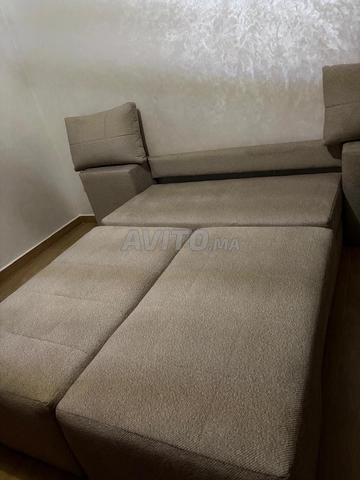 Canapé convertible beige - 2