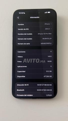 iPhone 15 Pro Max 512Go Batterie 98% eSIM