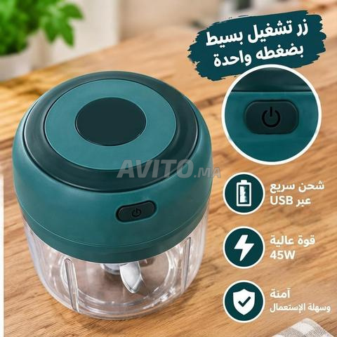 Hachoir rechargeable, capacité 250 ml, à trois lames - 2