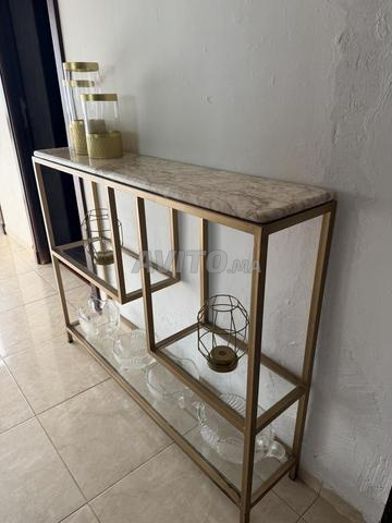 Meuble doré avec marbre - 2