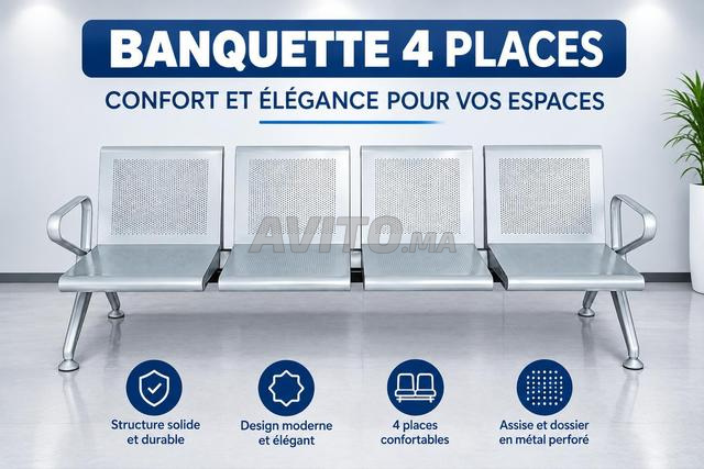 Banquette en Cuir & Métal – Moderne et Élégante - 2