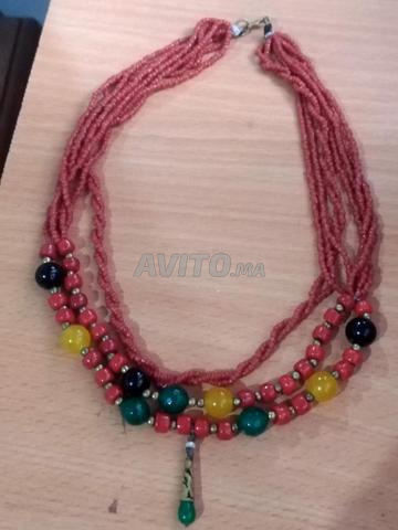 Ancien collier en corail et pierres précieuses - 2