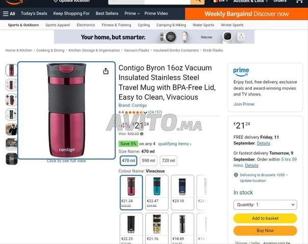 Bouteille inox (garde l'eau froide et chaude) - 2