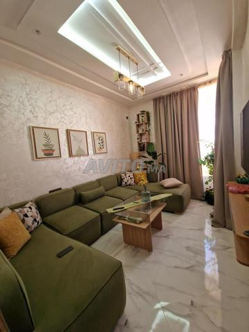 Salon moderne vert olive en U - 2