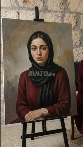 Portrait sur commande - peinture à la main