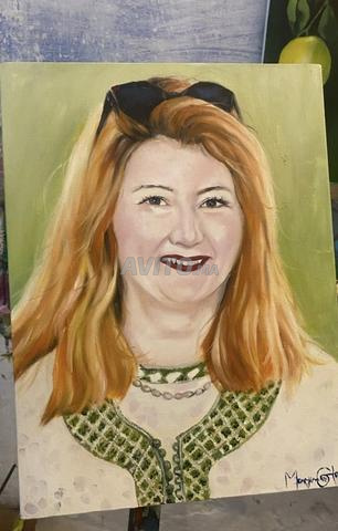 Portrait sur commande - peinture à la main - 2